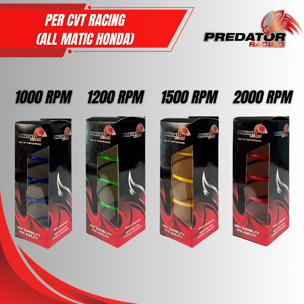 PREDATOR16 PER CVT RACING (ALL MATIC HONDA) 1000 RPM 1200 RPM 1500 RPM 2000 RPM PER CVT BEAT