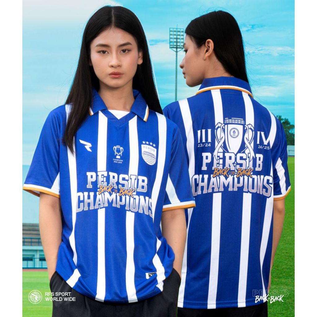 [ Ready Stock ] Rfs Sport Jersey kerah PERSIB BANDUNG Lengan Pendek Polyester - Atasan Baju Dewasa