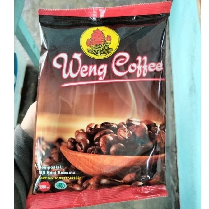 

Weng Coffee (200gr) Kopi Bubuk Khas Pontianak / Kopi Legendaris / Oleh oleh khas Pontianak / Bubuk Kopi Robusta / Kopi Hitam / Kopi Kalimantan Barat / Kopi Pontianak / Kopi Kampung