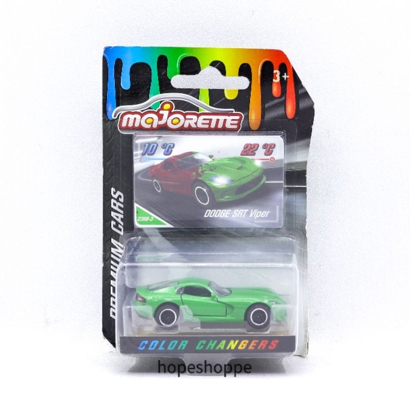 Majorette Premium Cars Color Changers Dodge SRT Viper Diecast Mobil Original