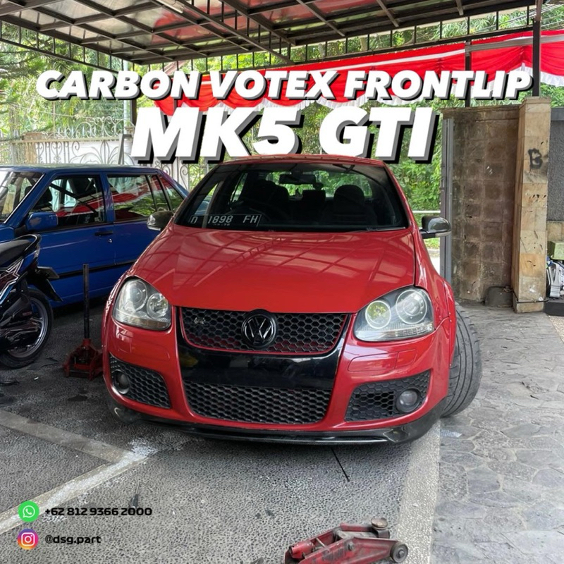 LIPS CARBON DEPAN VW GOLF MK5 GTI - CARBON VOTEX FRONT LIP VW GOLF MK5 GTI