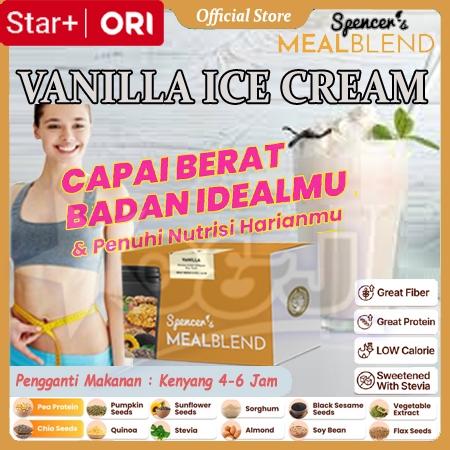 

Spencer's Mealblend Rasa Vanilla Minuman Serbuk Multigrain Langsing Sehat Alami Diet Serat Halal