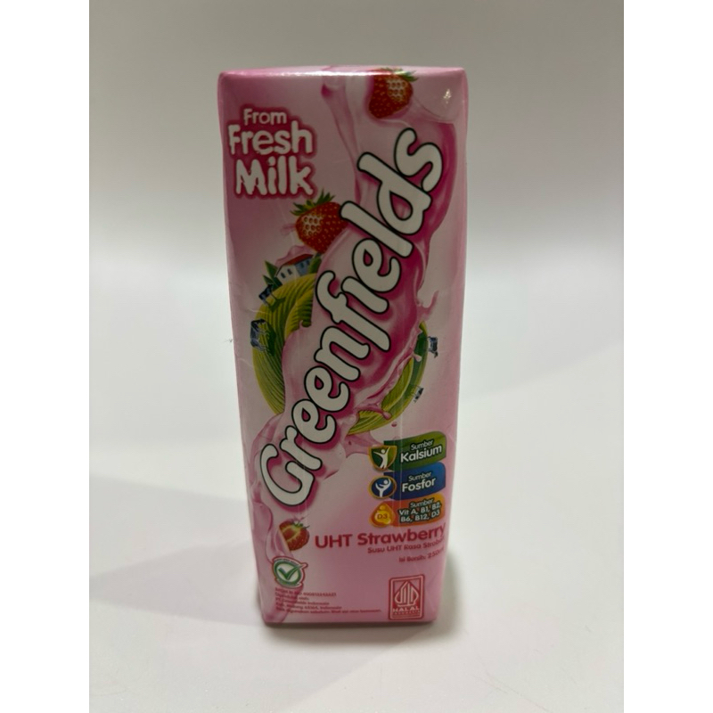 

Susu Greenfields 250 gram UHT rasa strawberry