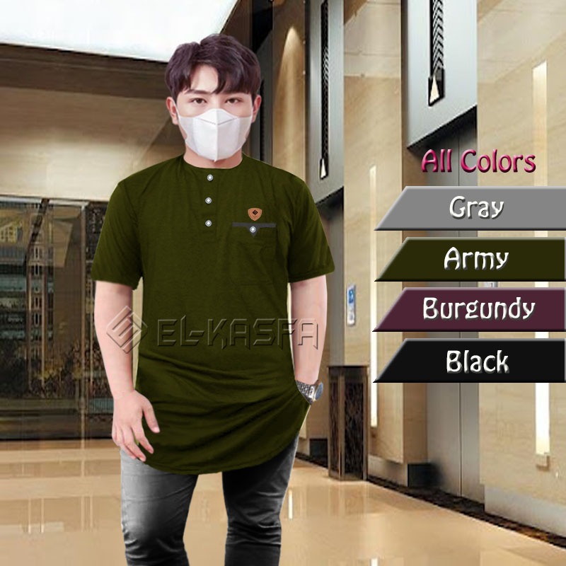 Promo Terbaru Elkasfa_Baju Koko Bahan Kaos Model Kurta Pakistan Kaos Primium Kaos Kurta Dewasa Bahan