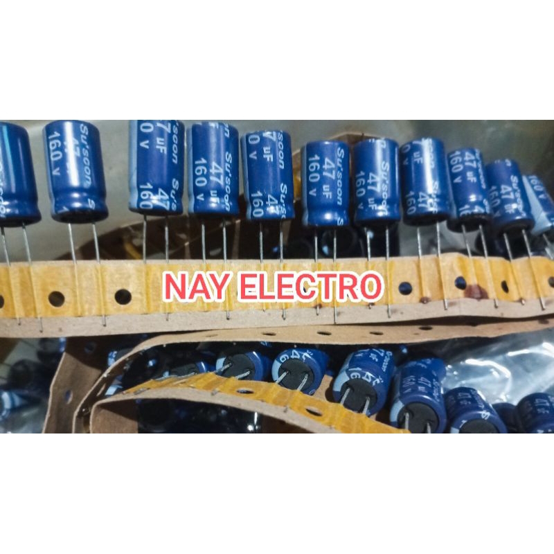ELCO 47uf 160v / KAPASITOR 47 UF 160 V BAGUS