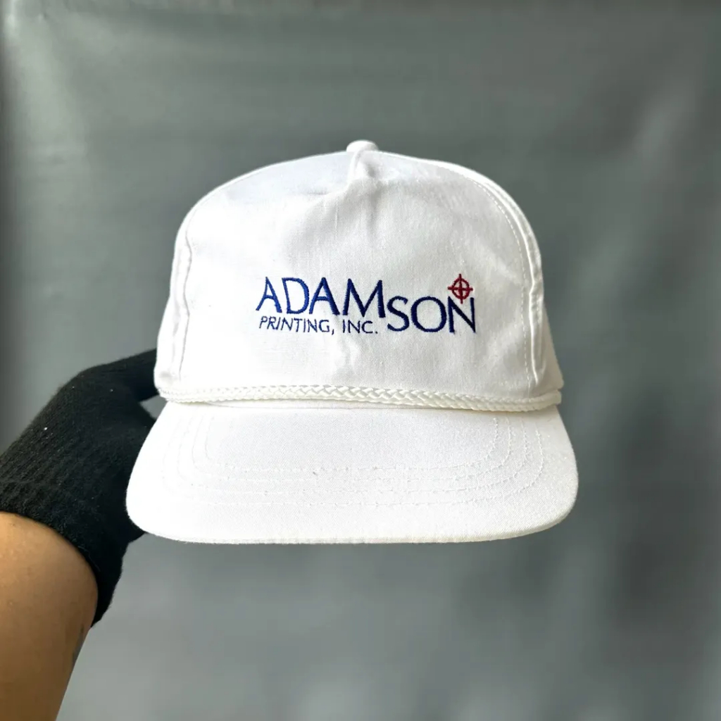 Topi Vintage Rope Hat Topi Golfer Topi Tali Kapal ADAMSON - Yupoong Putih