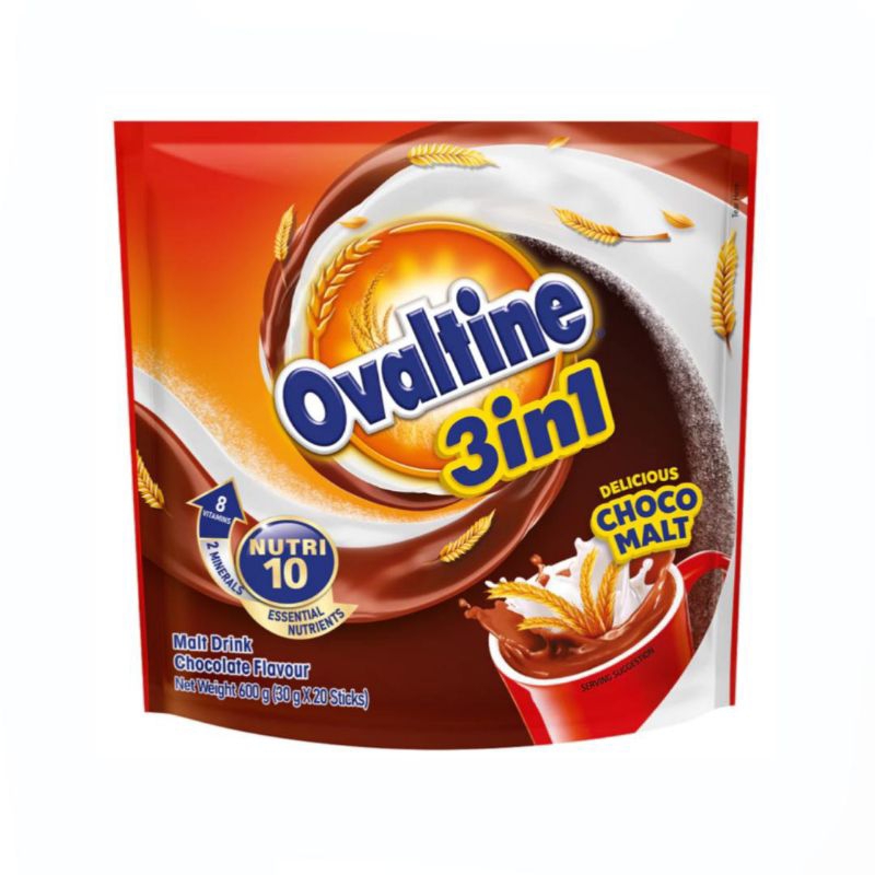 

OVALTINE 3 in 1 Original Taste Bubuk Malt Cokelat Thailand (20 sachet)