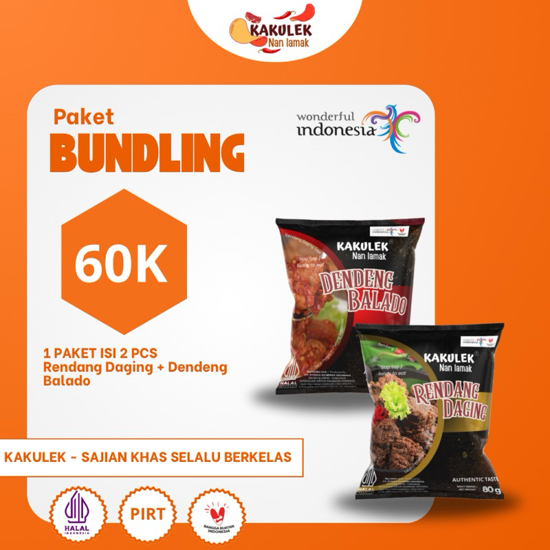 

KAKULEK PAKET BUNDLING LEZAT– RENDANG & DENDENG 2 PCS HANYA 60K