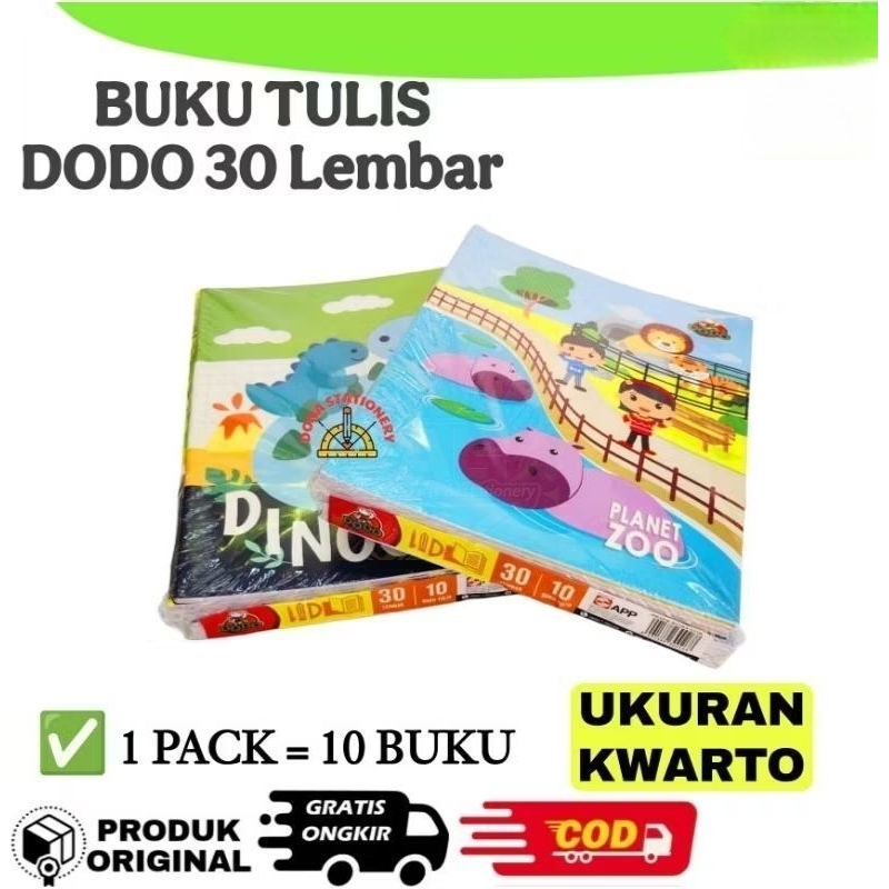 

BUKU TULIS DODO 30, 38, 50 & 58 LEMBAR 10 BUKU /BUKU TULIS MURAH