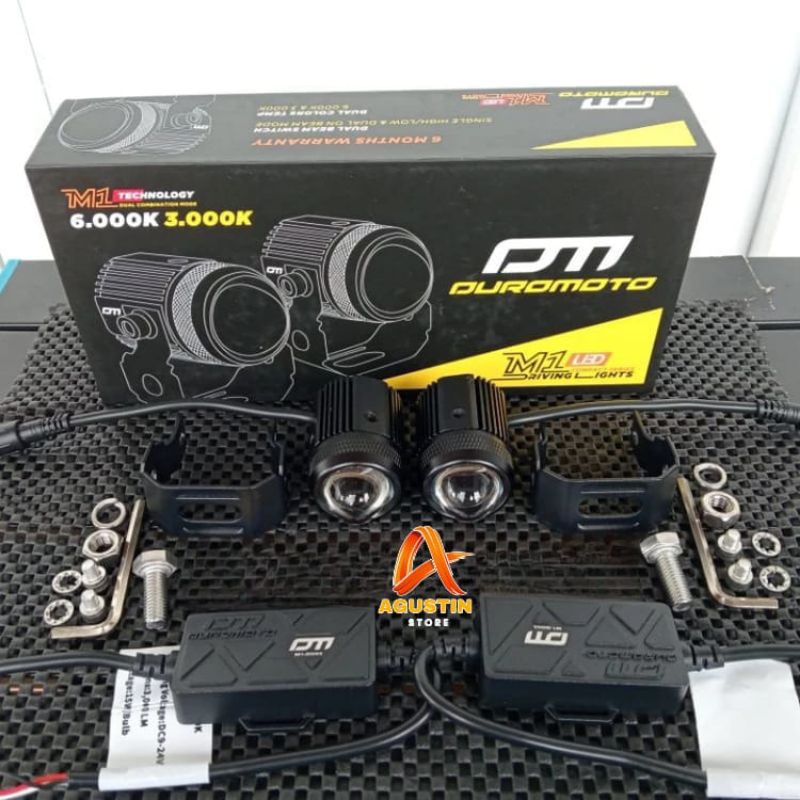 DUROMOTO M1 Lampu Led Proyektor Motor Mobil Driving Lamp