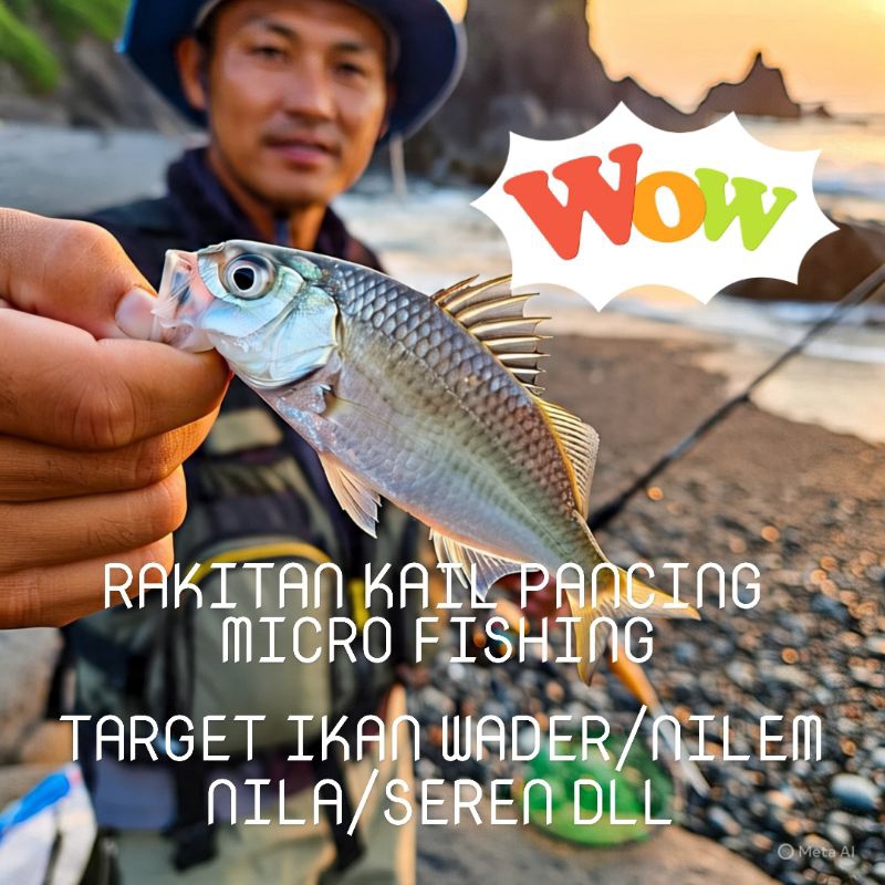 [ RAKITAN ISI 5 ] Kail Pancing Tanago Ikan Wader, Rasbora, Mujair, Betok
