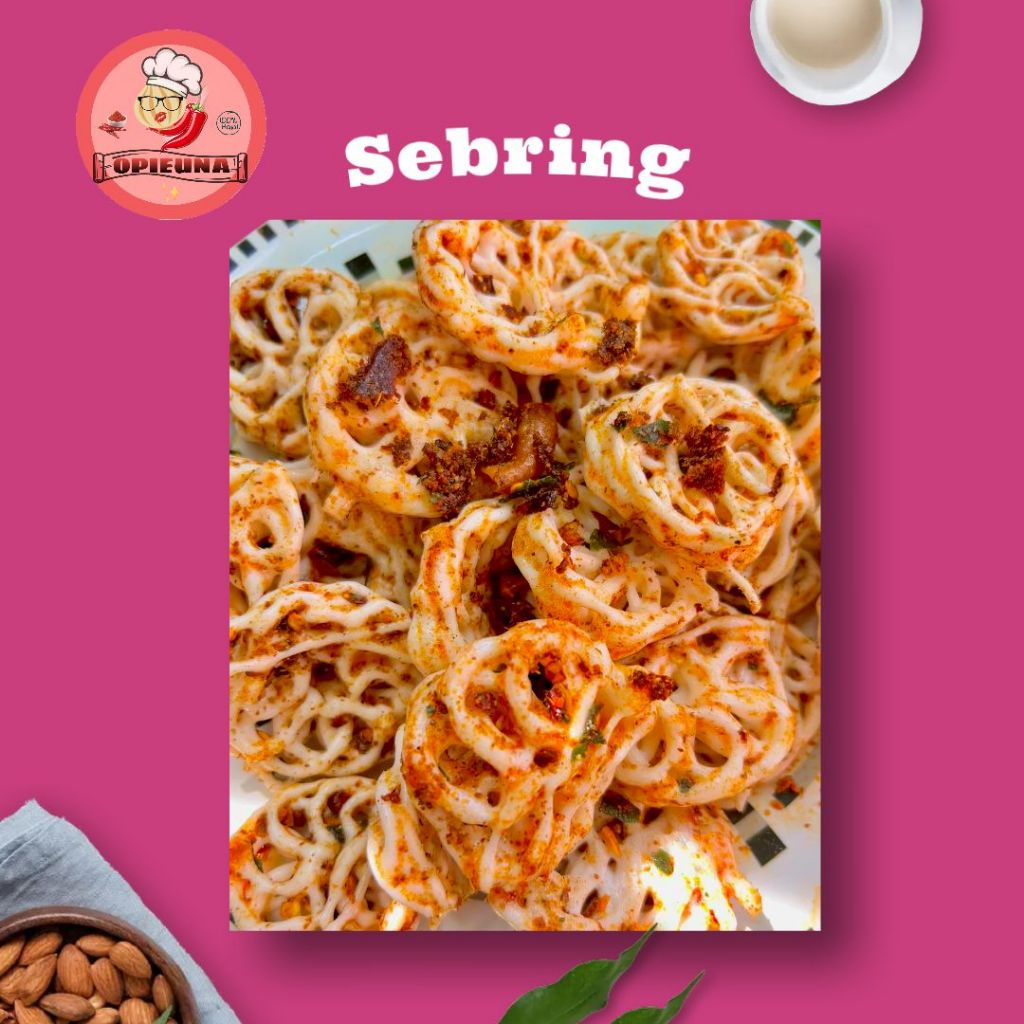 

Kerupuk Sebring/Kerupuk Rafael Pedas Daun Jeruk Kemasan 1kg - Cemilan pedas Opieuna