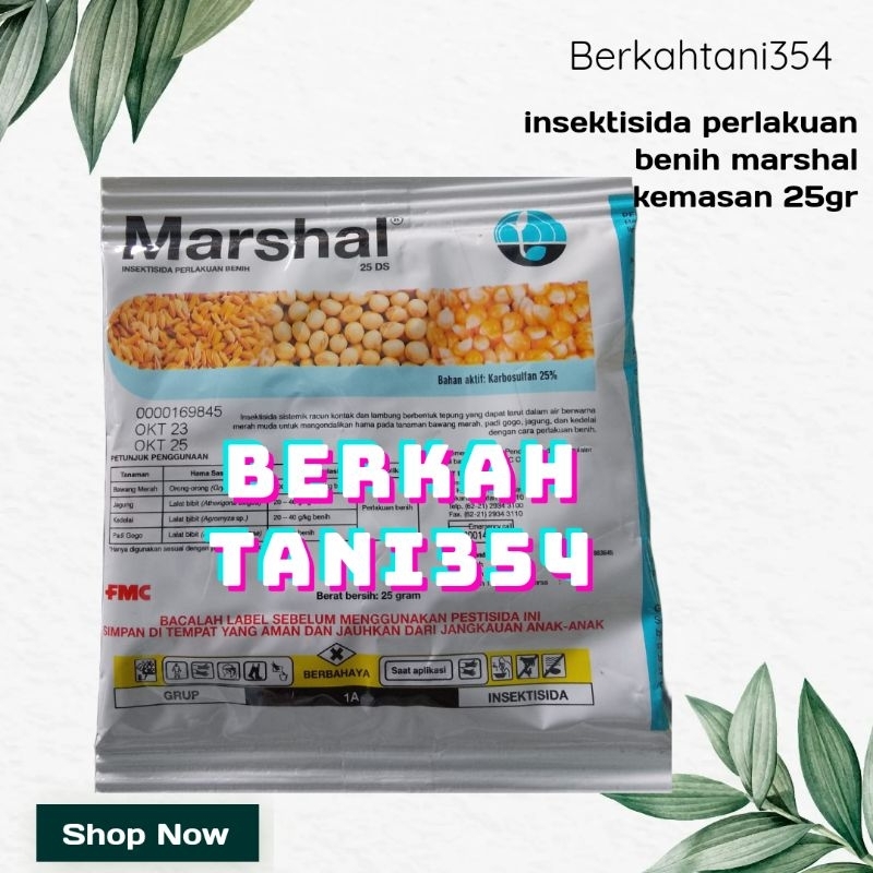 Insektisida perlakuan benih marshal bubuk 25gramInsektisida MARSHAL 25DS isi 25gr dari FMC