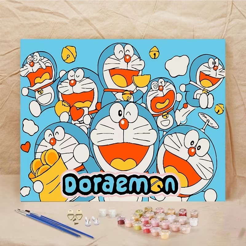 

30*40CM DIY Color Paint By Numbers kuromi Stitch Strawberry Bear Cartoon Animation Oil Painting Hand Painted Coloring