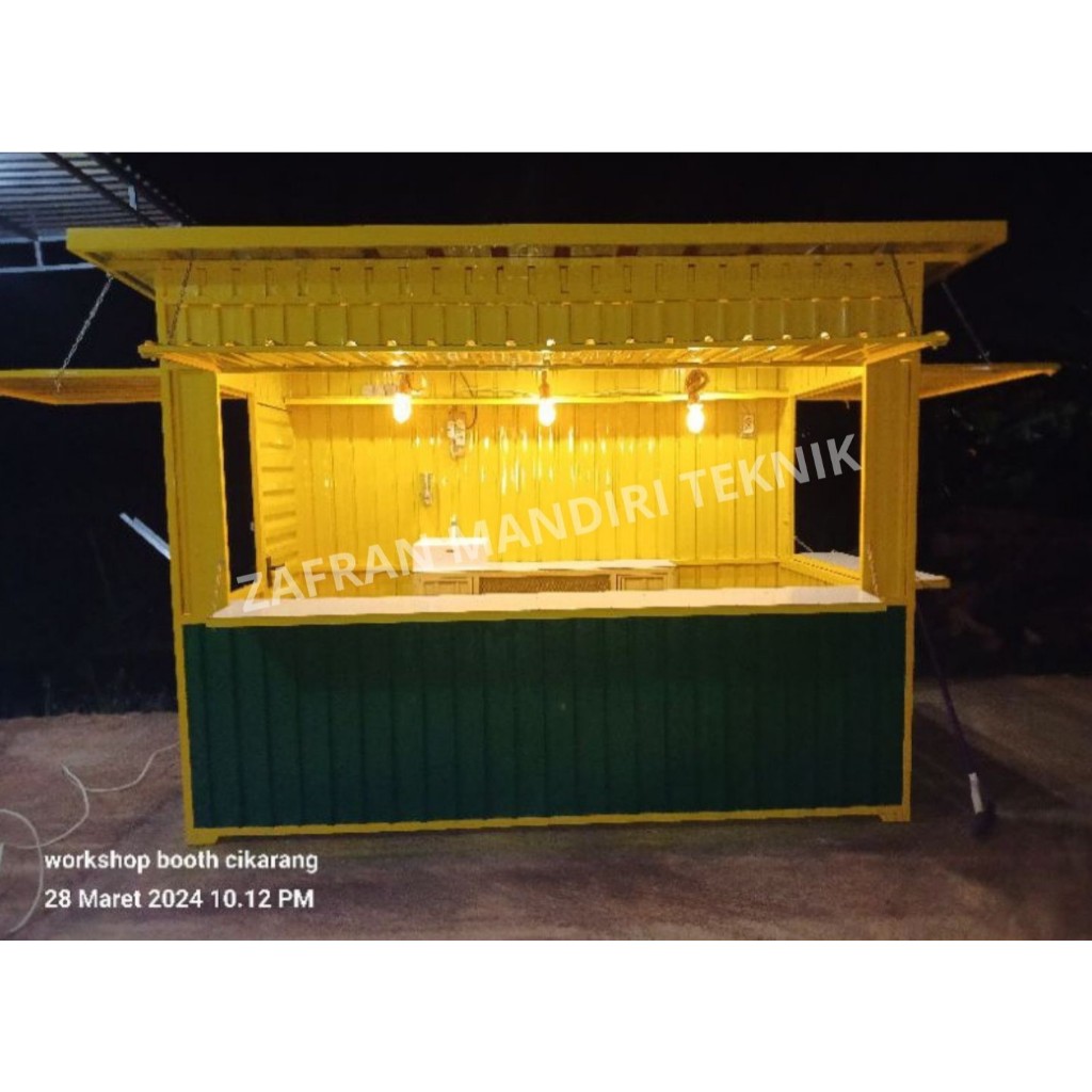 [CUSTOM 1] Booth Container Booth Semi Container Gerobak Usaha