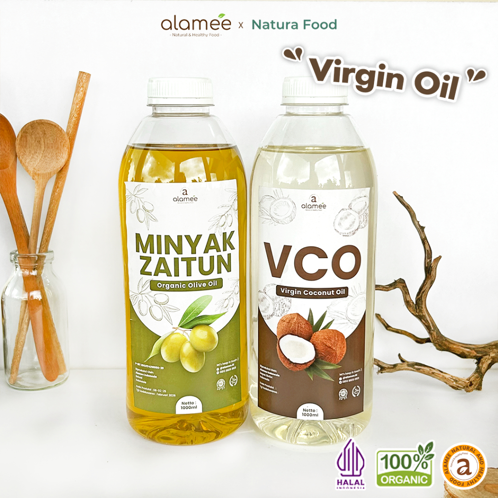 

alamee minyak murni alami 1L tanpa pengawet untuk menjaga pola hidup sehat minyak vco minyak zaitun