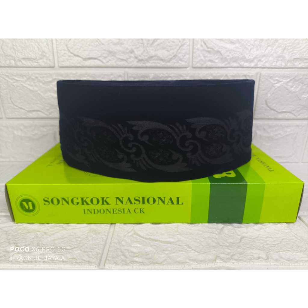 PECI SONGKOK HITAM MODEL LASER UKURAN DEWASA BAHAN PIGEON HALUS PREMIUM