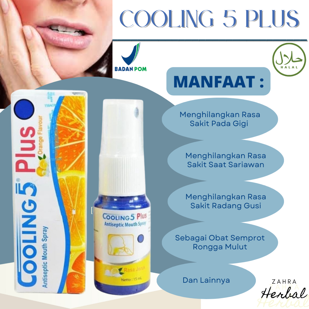 Obat Herbal Semprot Sakit Gigi Bolong Gusi Bengkak Berlubang Infeksi Sakit Tenggorokan - Cooling 5