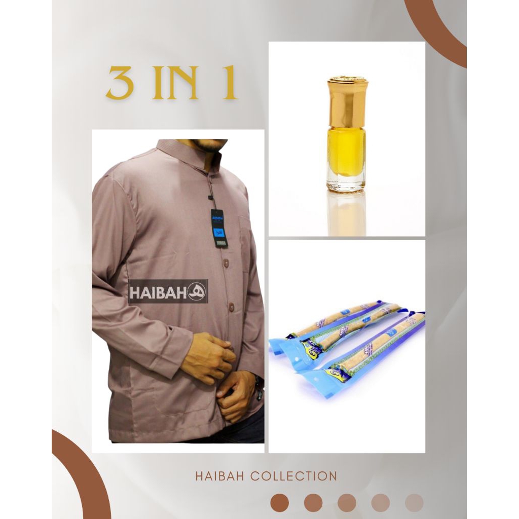 Baju Koko ammu warna khaki coklat muda baju Koko ammu baju Koko pria baju Koko lengan panjang baju K