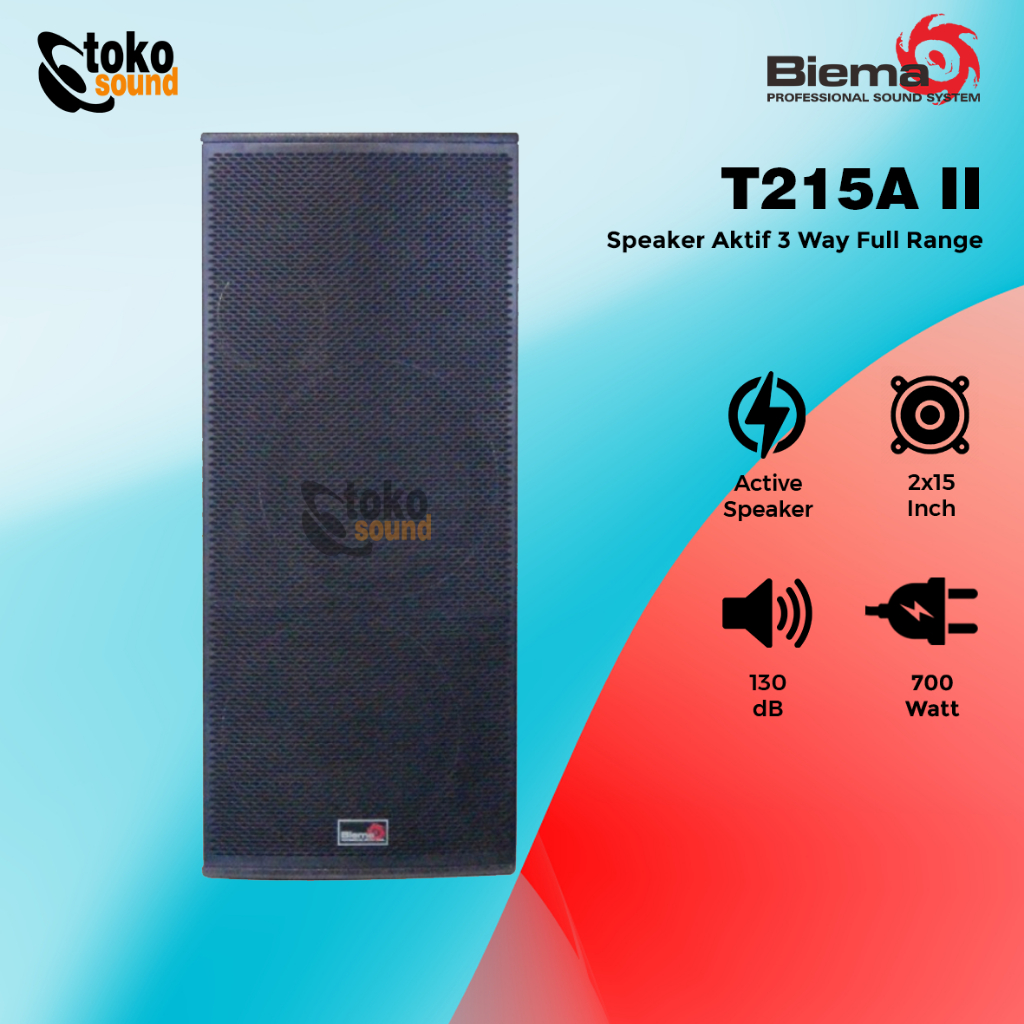 Biema T215A II - 2 x 15 Inch Active Speaker