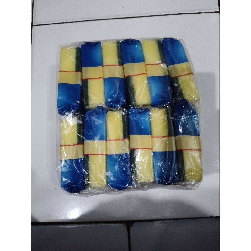 Promo 12 Pcs - Spon Cuci Piring Renceng - Sabut Cuci Piring Iron Ball