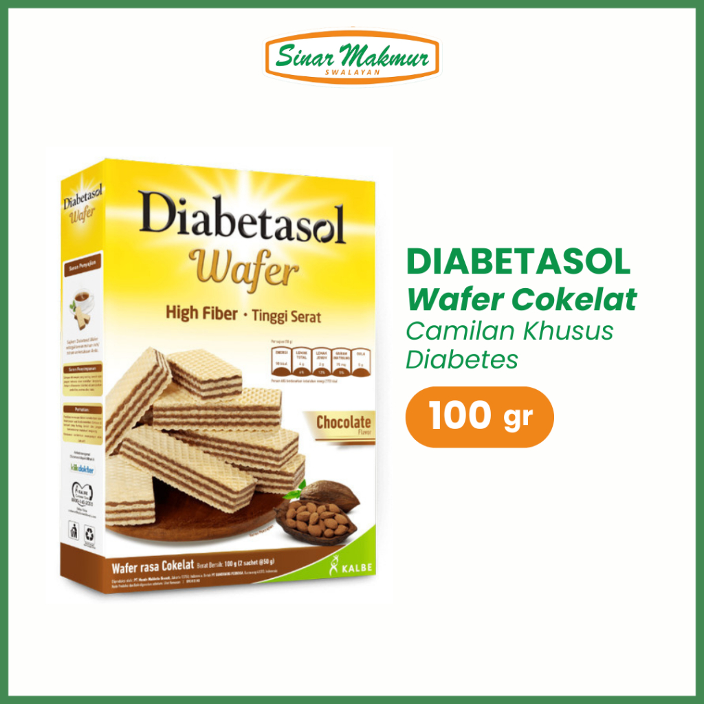 

DIABETASOL Wafer Cokelat 100gr - Camilan Khusus Diabetes