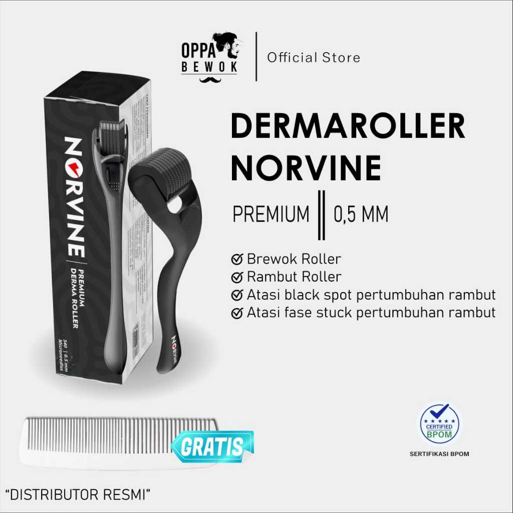 NORVINE - Derma Roller  Beard And Hair Roller 0.5 mm
