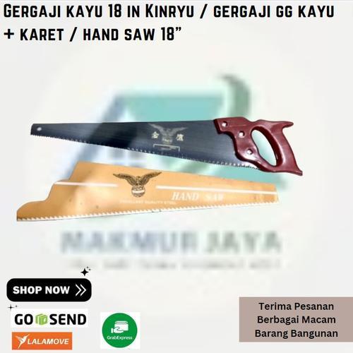 Gergaji kayu 18 in Kinryu / gergaji gg kayu + karet / hand saw 18"