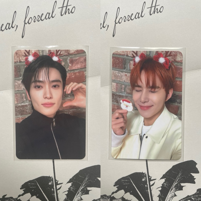 NCT 127 Jaehyun Jungwoo Pink Christmas Photocard Official