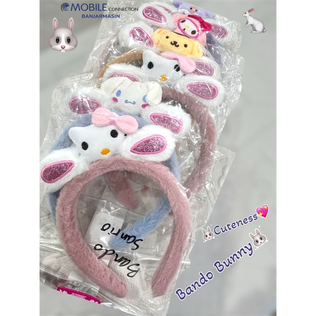 BANDO BUNNY SANRIO/ BANDO KUCING/ BANDO SANRIO/ BANDO TELINGA SANRIO KUROMI/ BANDO BULU TELINGA + PI