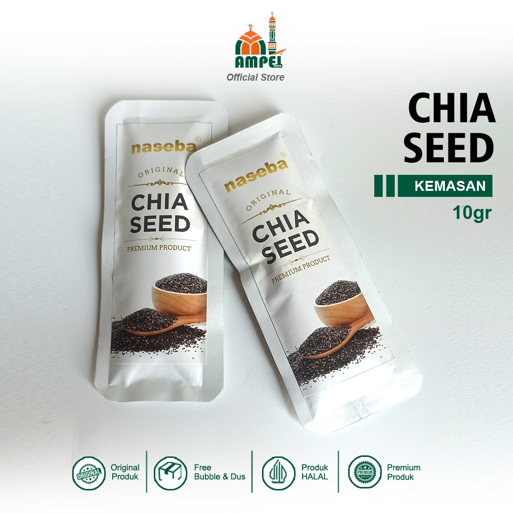 

Naseba Chia Seed Original Premium 10gr Kemasan Sachet Praktis dan Siap Konsumsi