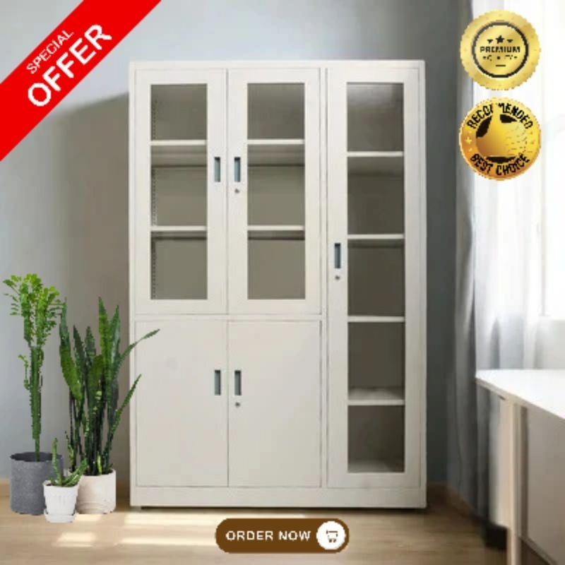 LEMARI ARSIP PLAT BESI 3 PINTU YUKI | LEMARI KANTOR PLAT BESI 3 PINTU YUKI