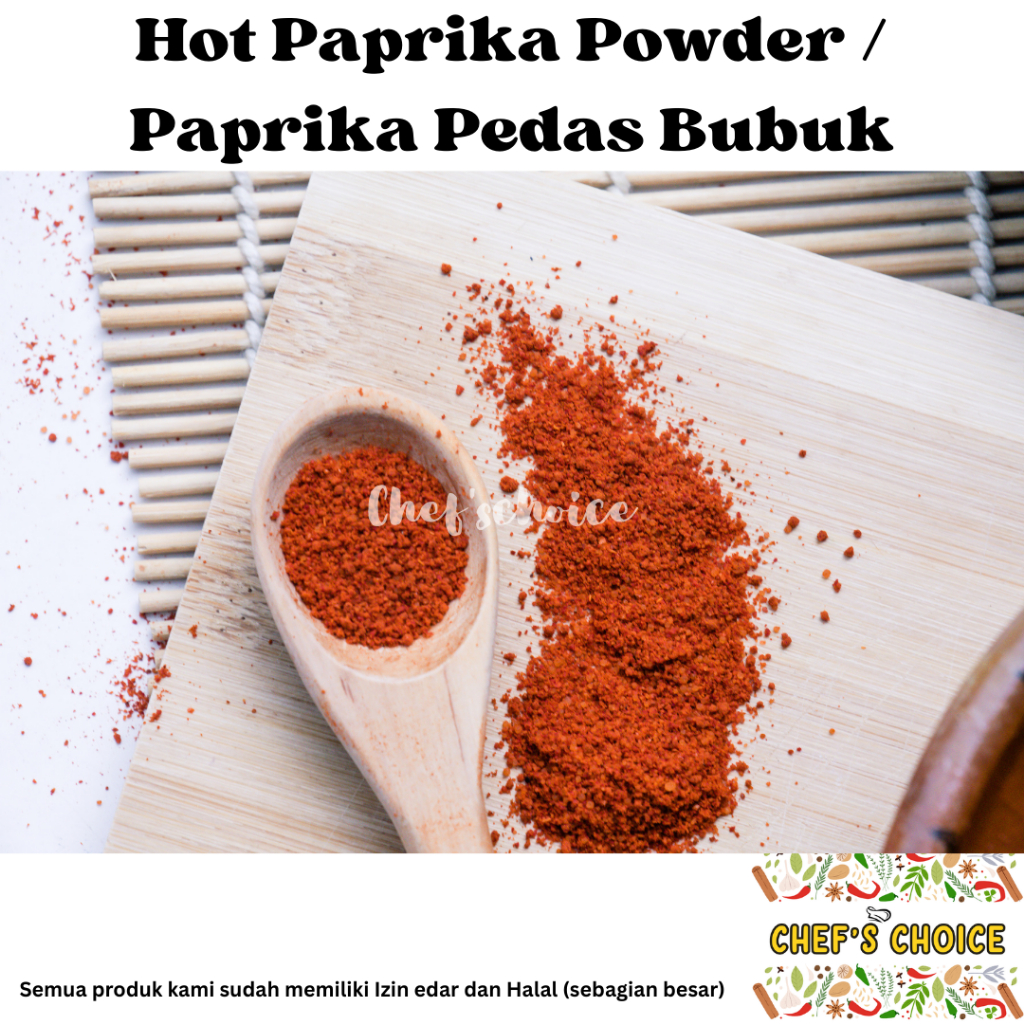 

Hot Paprika Powder 25 gr / Paprika Bubuk HOT - USA 25 gr