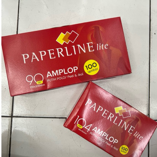 

Amplop Putih Paperline Lite 104 PPS Uk. 95 x 152 mm dan 90 PPS Uk. 110 x 230mm Pakai Lem