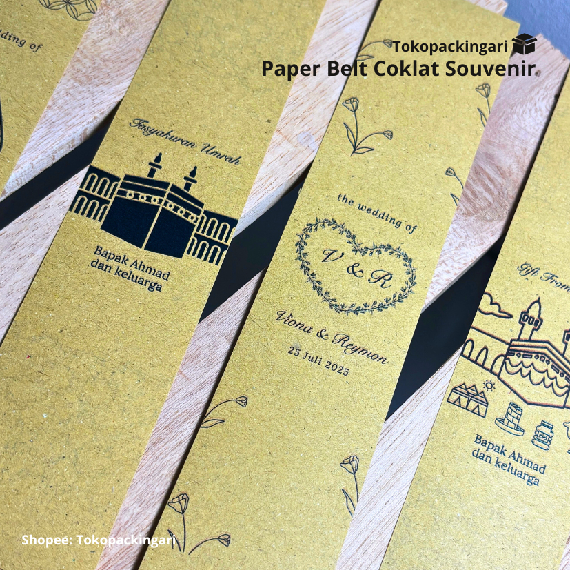 

Paper belt Coklat | Paper Belt Kraft | Paper Belt Kertas Samson | Roll Souvenir Umroh | Roll Souvenir Wedding | Sabuk Kertas