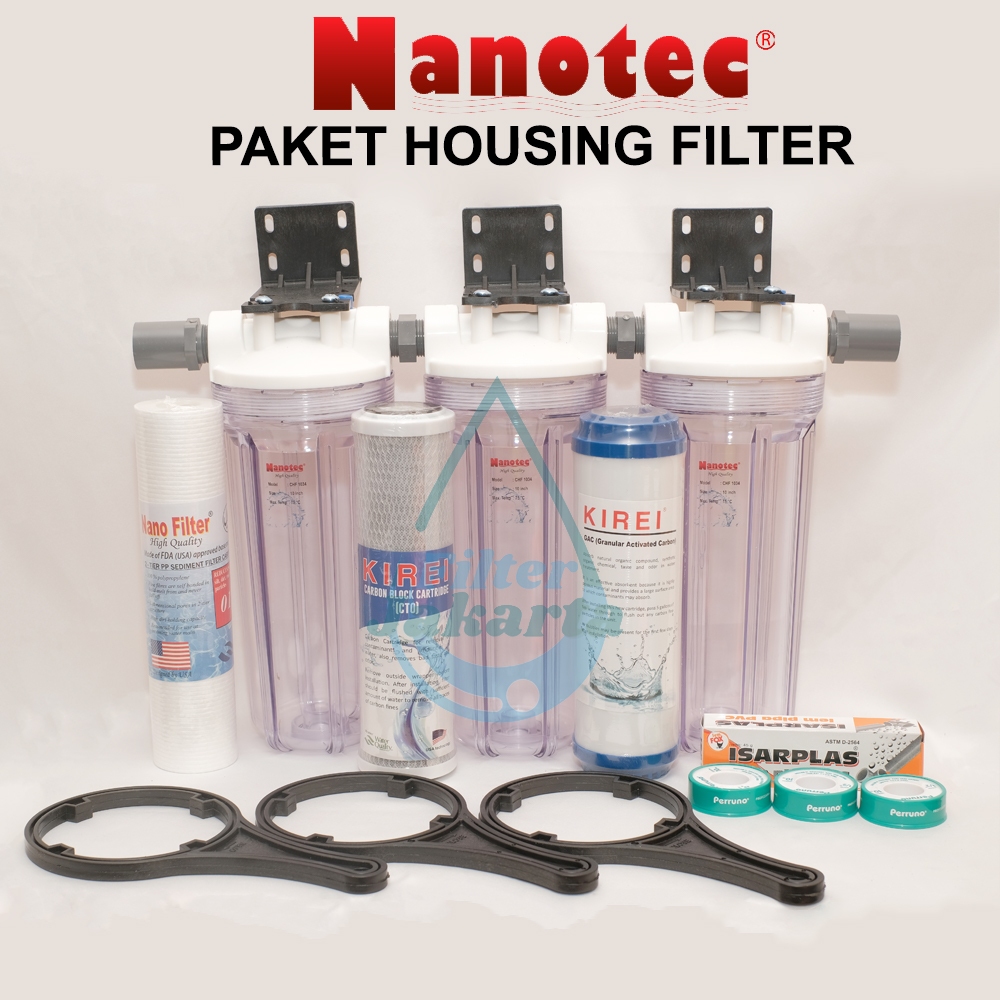 Paket Hemat 3 Housing Filter Nanotec - CLEAR