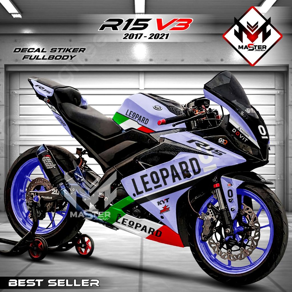 Decal R15 V3 Stiker Decal Motor R15 V3 Sticker Yamaha R15 V3 Fullbody - 2017 2018 2019 2020 2021