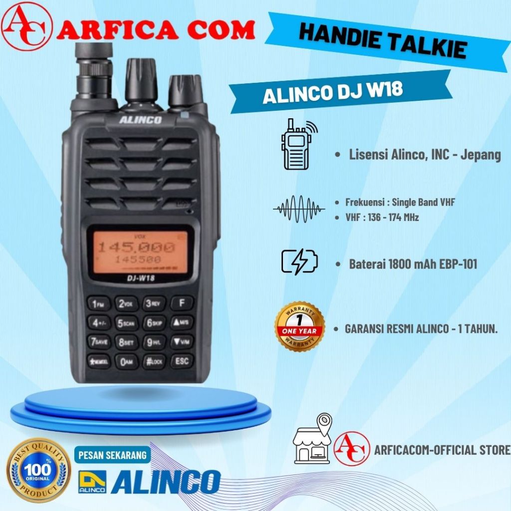 ALINCO DJ W58 DJ VX 50 DUALBAND - HT ALINCO DJ W58 DJVX50 ALINCO W58 GARANSI RESMI