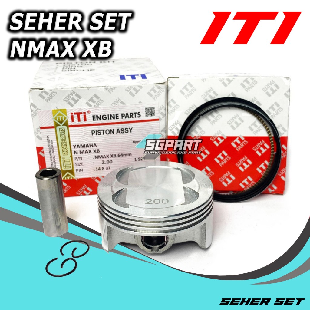 PISTON KIT SEHER NMAX XB BOREUP OVERSIZE 62 62,5 63 64 PIN14 ITI