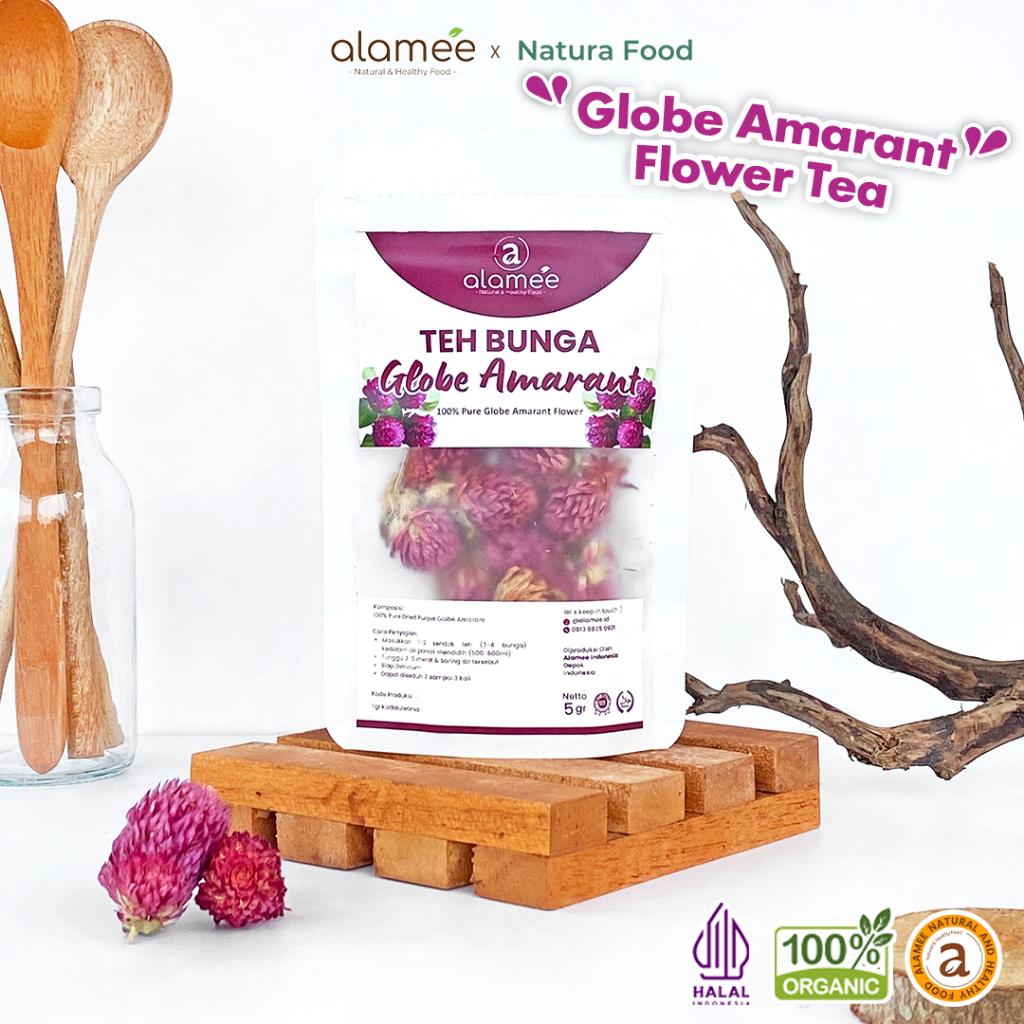 

ALAMEE Purple Globe Amaranth Tea Teh Bunga Kering Herbal Organik Dried Flower 5gr Premium