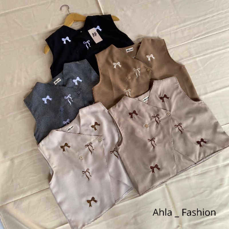 Ahla vest pita / Vest bordir pita Outer Wanita premium / Atasan rompi wanita korean style