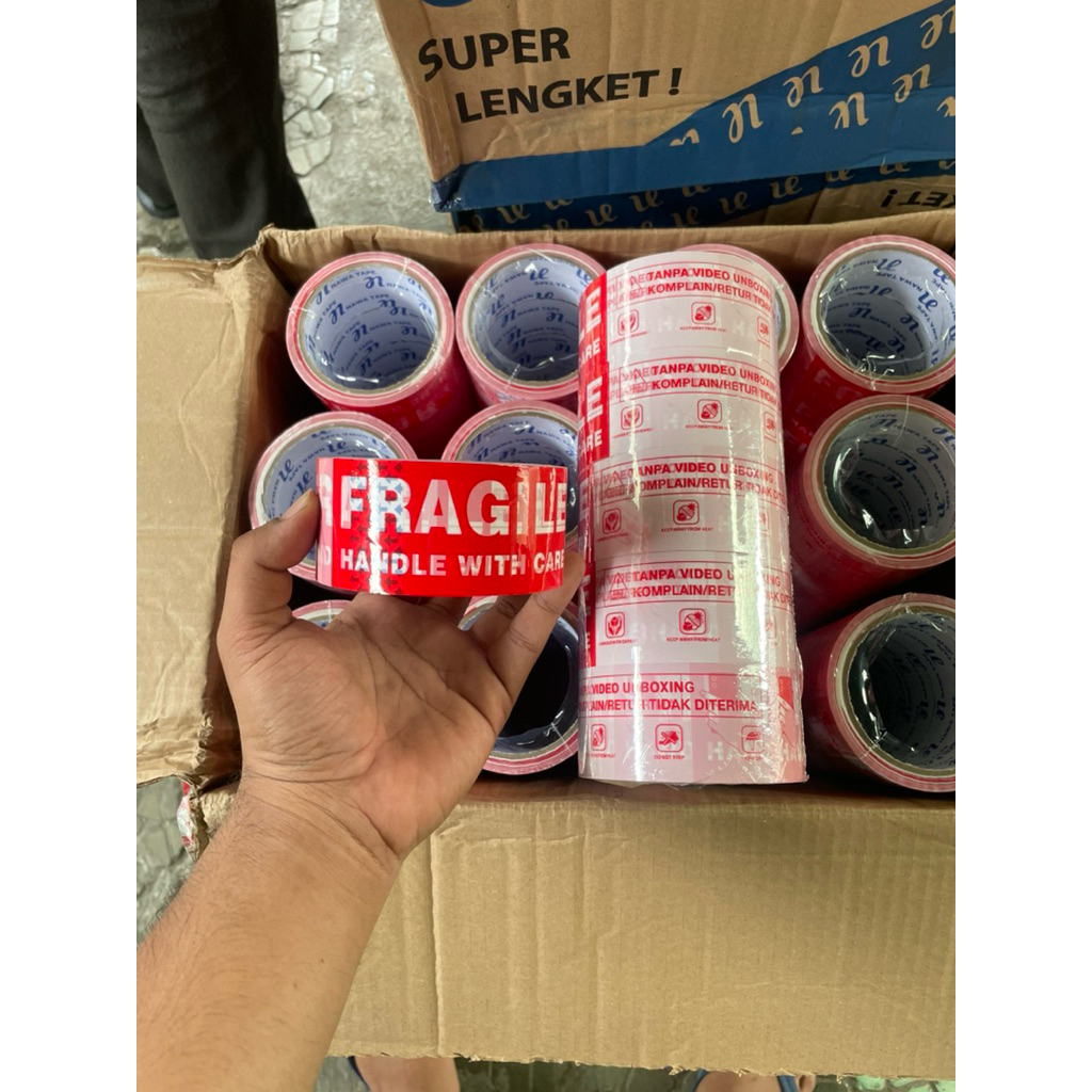 

(1pcs) Lakban Fragile Unboxing 45x50 Yard Lampung