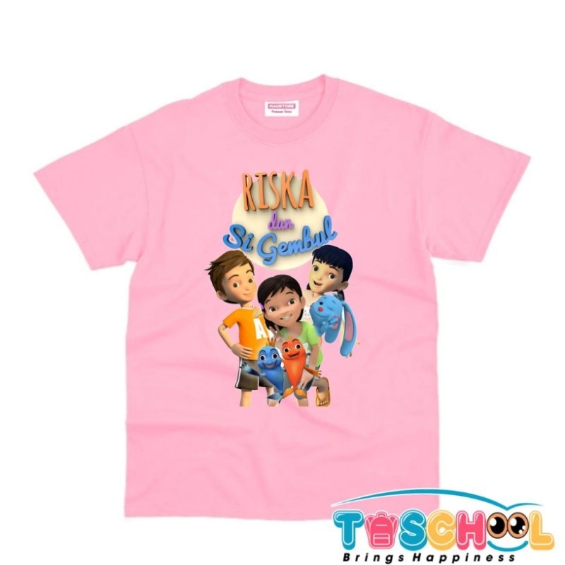 BAJU ANAK KAOS ANAK RISKA DAN SI GEMBUL