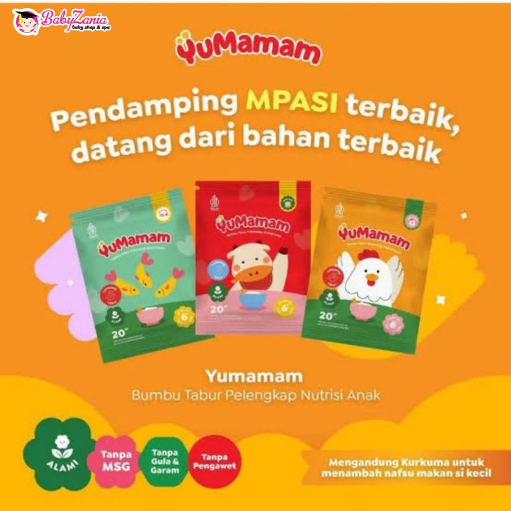 

YuMamam Bumbu Tabur MPASI Praktis | Alami Tinggi Protein & Kurkuma Penambah Nafsu Makan - NON MSG