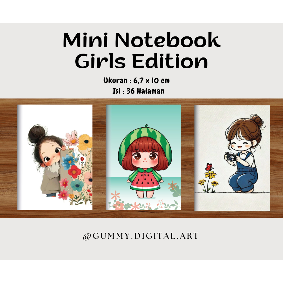 

Buku Tulis Garis Memo Kecil Mini Girls Edition | Mini Notebook Garis