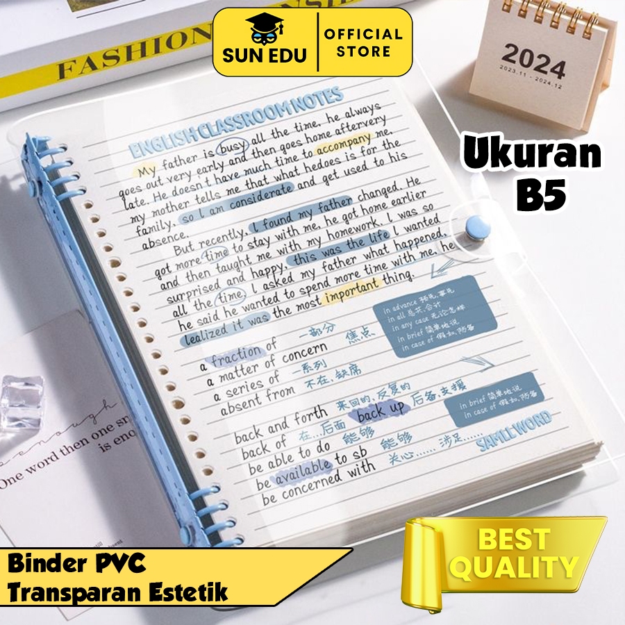 

Ay00! Buku Tulis B5 Sekolah Lucu Buku Loose Leaf Ring Aesthetic/ Buku Binder Lucu / Sampul Buku