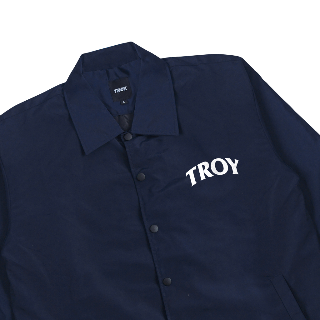 Troy Company Coach Jacket Trusted Quality Navy - Jaket Windbreaker Biru Navy WN 3136