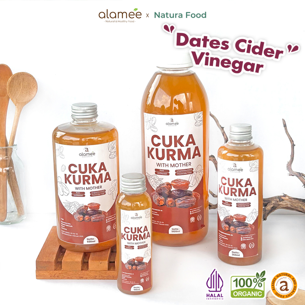 

ALAMEE Cuka Kurma With Mother Original Dates Cider Vinegar Fermentasi Probiotik Herbal