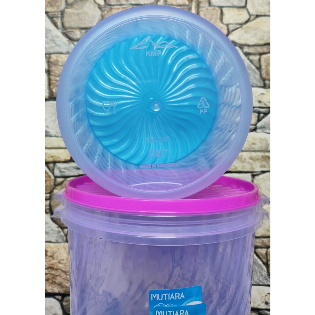 Toples kecil Sealware KMP 2,5L bahan plastik untuk peyek, kerupuk, dll