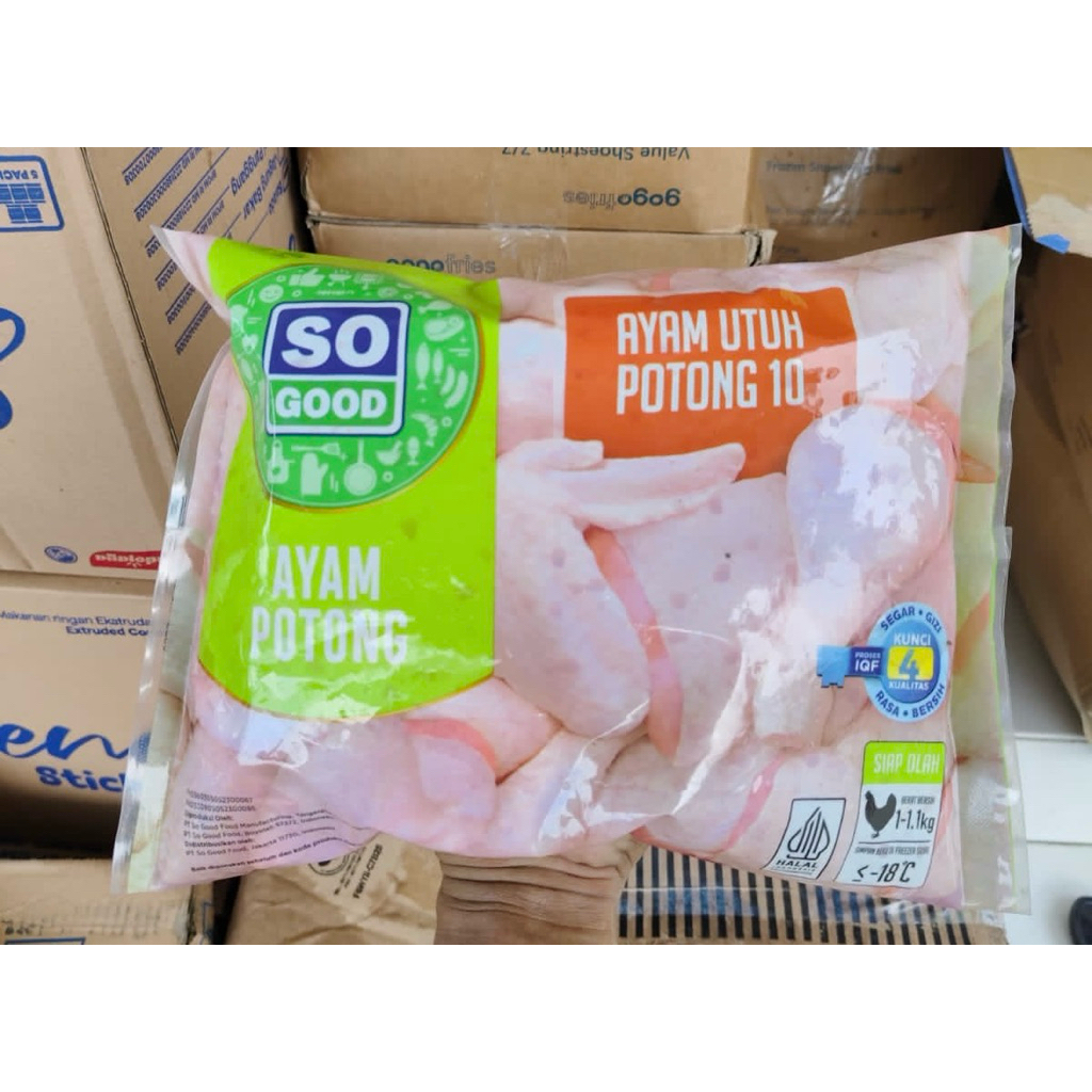 

Ayam potong utuh 10 potong (1-1,1kg)